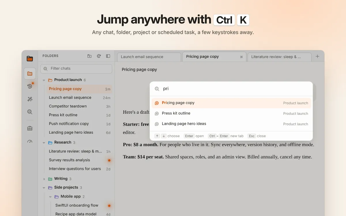 Cubbie quick switcher