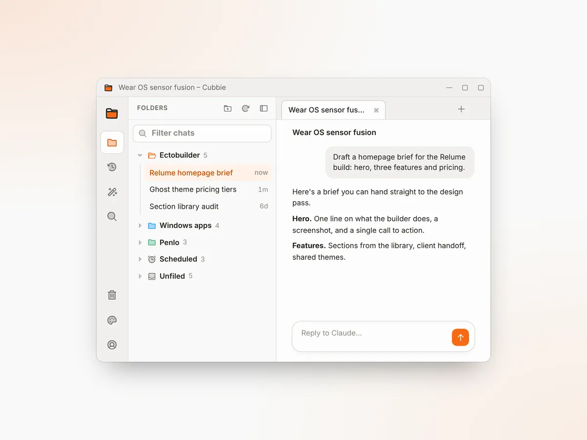 The Ctrl K switcher finding a chat and opening it in a new tab